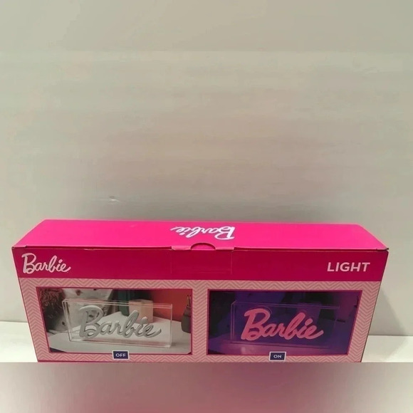 Barbie Paladone Barbie Logo LED Neon Pink Sign, Room Decor - Picture 3 of 9